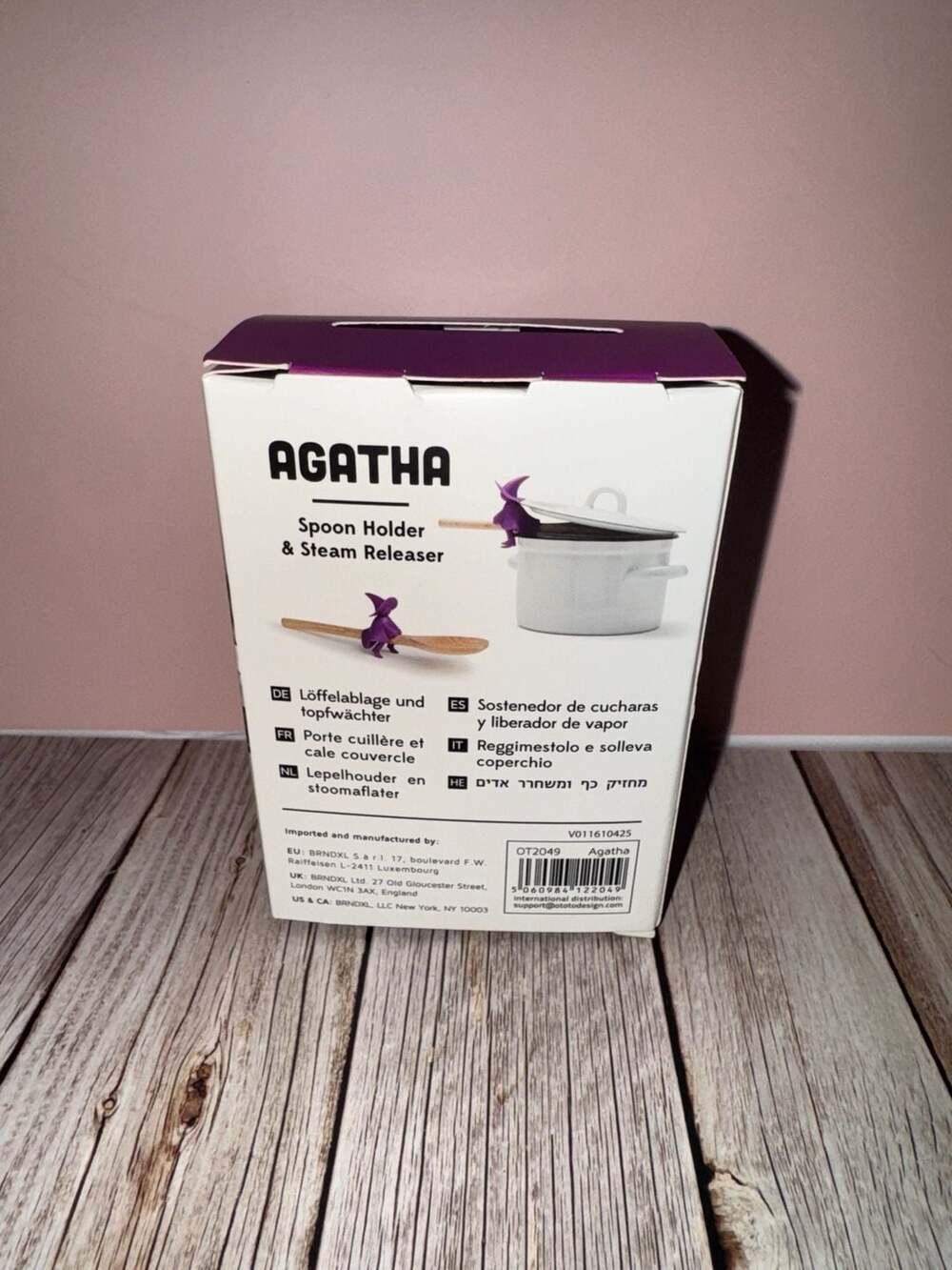 Agatha Spoon Holder and Steam Releaser - Purple Silicone Witch Kitchen Gadget - Picture 2 of 4